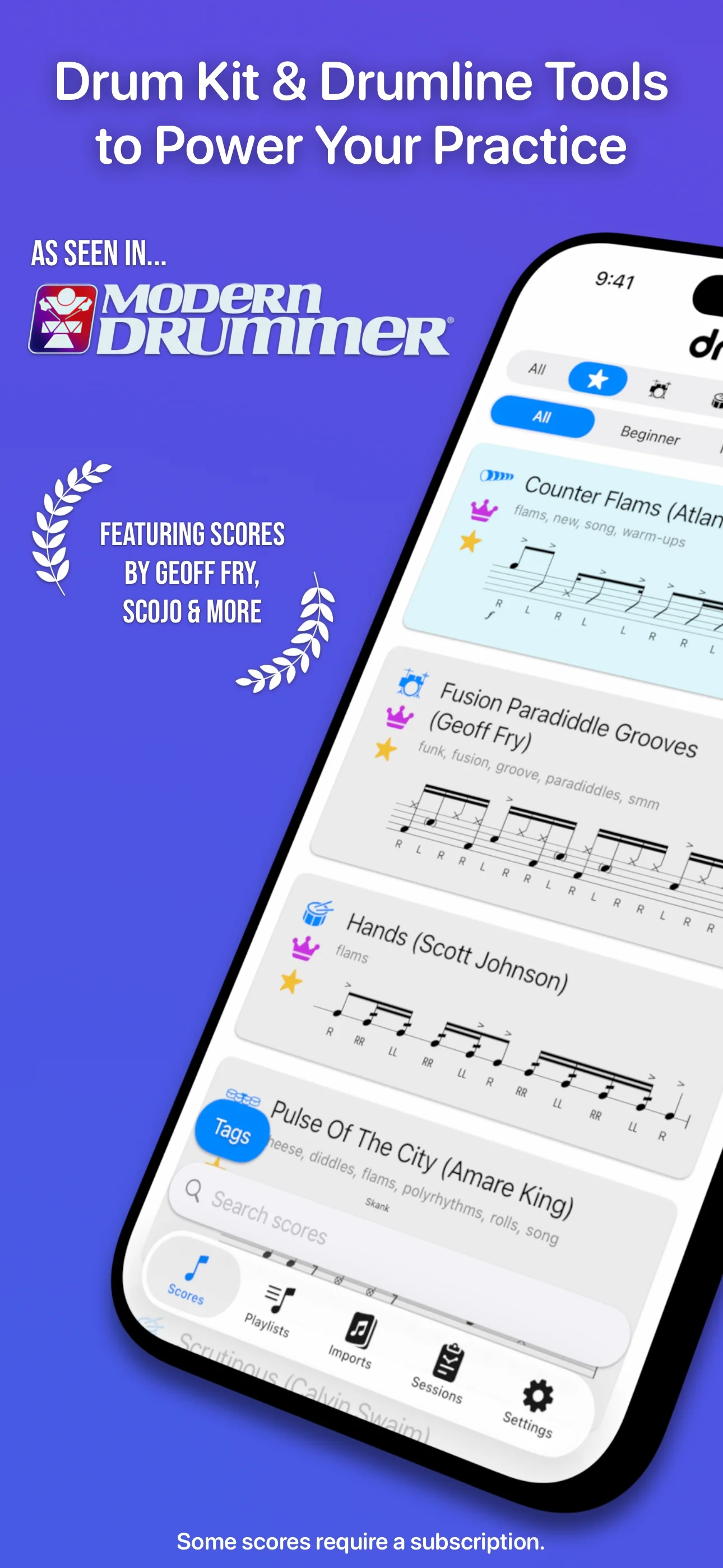 Drumr on iPhone - Interactive player
